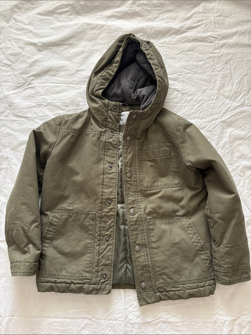Old Navy Kids Olive Green Hooded Winter Jacket